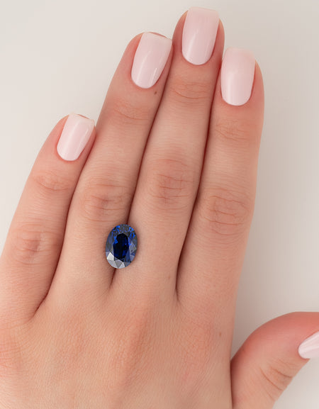 5Ct Oval Cut Lab Created Sapphire