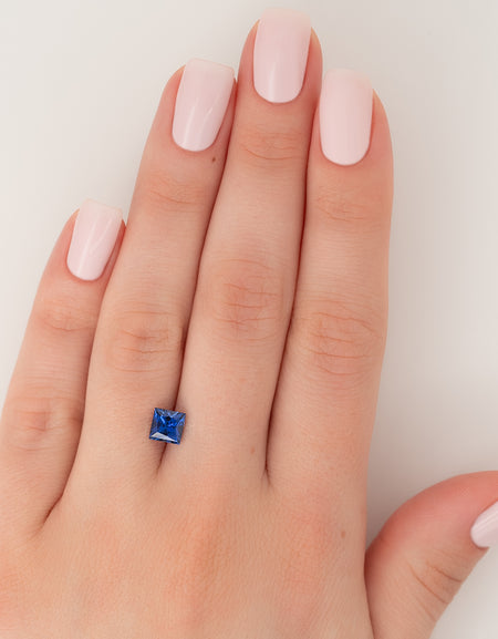 1Ct Princess Cut Lab Created Sapphire