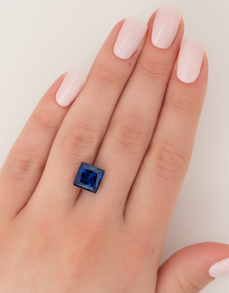 5Ct Princess Cut Lab Created Sapphire