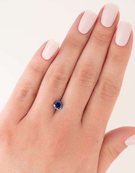 1Ct Round Cut Lab Created Sapphire