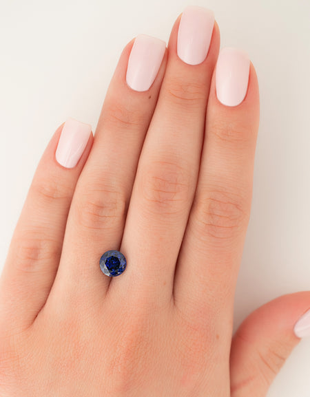 2Ct Round Cut Lab Created Sapphire