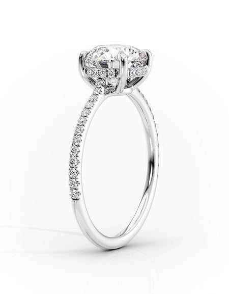 Round White Gold 14K The Pave Maia, Round White Gold 18K The Pave Maia