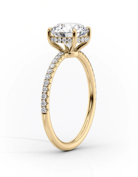 Round Yellow Gold 14K The Low Profile Kamellie, Round Yellow Gold 18K The Low Profile Kamellie