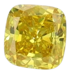 0.28 Carat Yellow VS1 Cushion Lab Diamond