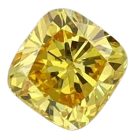 0.28 Carat Yellow VVS2 Cushion Lab Diamond