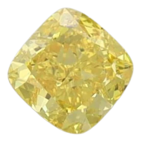 0.32 Carat Yellow VS2 Cushion Lab Diamond