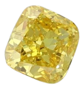 0.35 Carat Yellow VS2 Cushion Lab Diamond