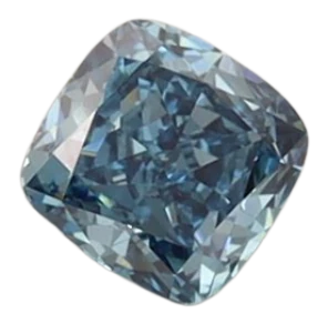 0.37 Carat Blue VS1 Cushion Lab Diamond