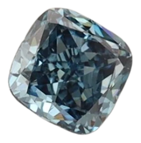 0.38 Carat Blue VS1 Cushion Lab Diamond