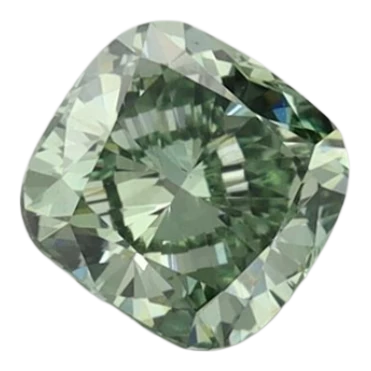 0.75 Carat Green VS1 Cushion Lab Diamond