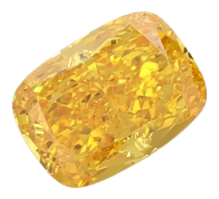 0.85 Carat Yellow VVS2 Elongated Cushion Lab Diamond
