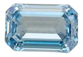 0.27 Carat Blue VS2 Emerald Lab Diamond