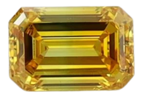 0.29 Carat Yellow VVS2 Emerald Lab Diamond