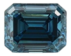 0.39 Carat Blue VS1 Emerald Lab Diamond