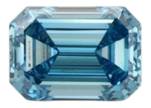 0.44 Carat Blue VS1 Emerald Lab Diamond