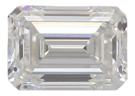 0.58 Carat D VVS2 Emerald Lab Diamond