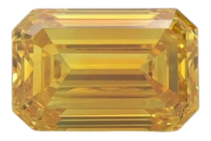 0.74 Carat Yellow VS1 Emerald Lab Diamond