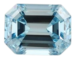 0.84 Carat Blue VS2 Emerald Lab Diamond
