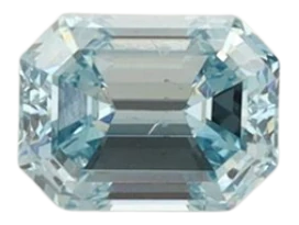 0.87 Carat Blue SI1 Emerald Lab Diamond