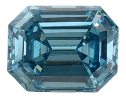 0.9 Carat Blue VS2 Emerald Lab Diamond