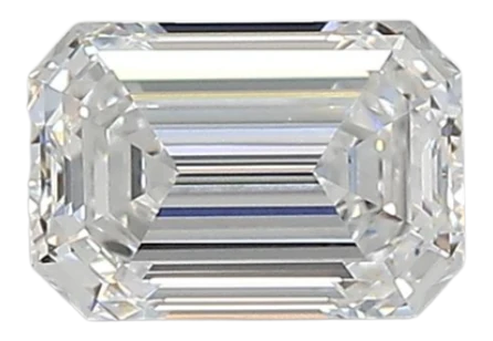 0.91 Carat D VVS2 Emerald Lab Diamond