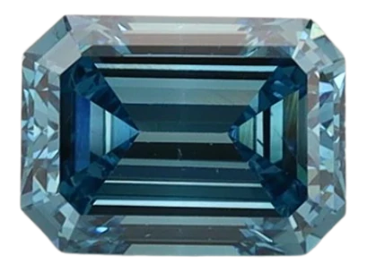 0.92 Carat Blue SI1 Emerald Lab Diamond