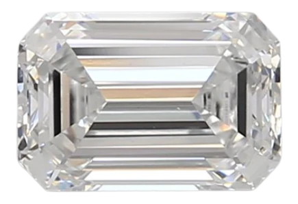 0.96 Carat D VVS2 Emerald Lab Diamond