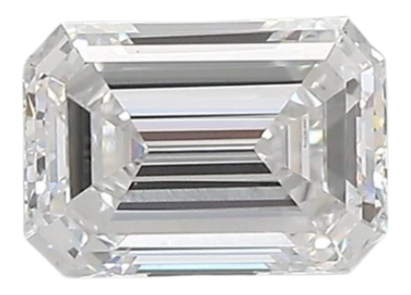 0.97 Carat D VVS2 Emerald Lab Diamond