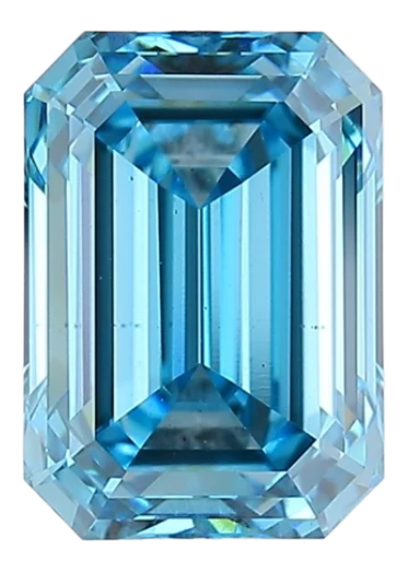 2.07 Carat Blue VS1 Emerald Lab Diamond