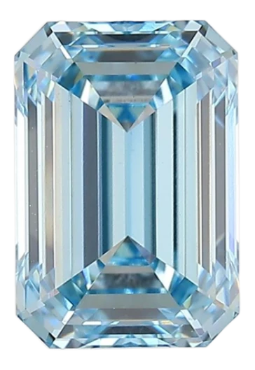 2.07 Carat Blue VS1 Emerald Lab Diamond