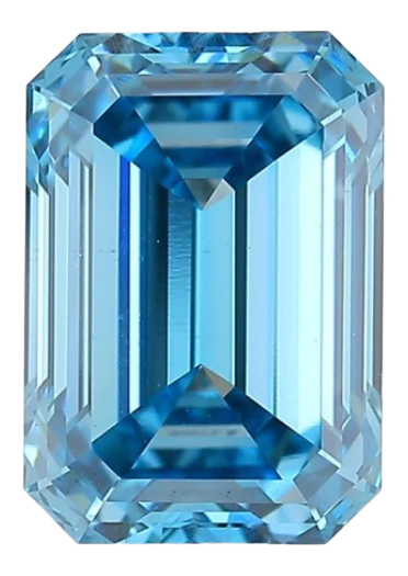 2.09 Carat Blue VS1 Emerald Lab Diamond