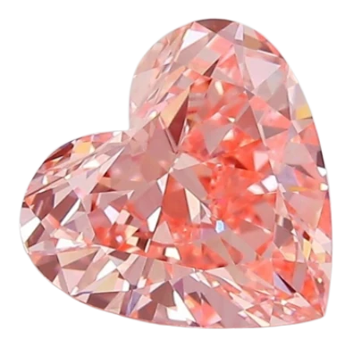 1.83 Carat Pink VVS2 Heart Lab Diamond