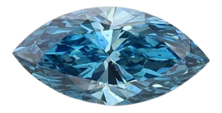 0.57 Carat Blue SI1 Marquise Lab Diamond