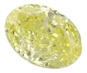 0.38 Carat Yellow VVS2 Oval Lab Diamond