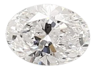0.39 Carat D SI1 Oval Lab Diamond