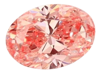 0.41 Carat Pink VS1 Oval Lab Diamond