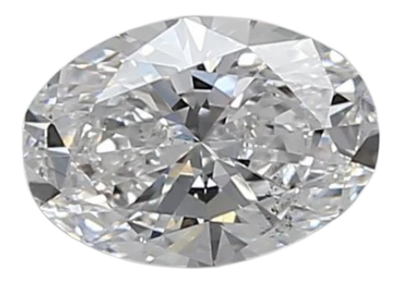 0.44 Carat D SI1 Oval Lab Diamond