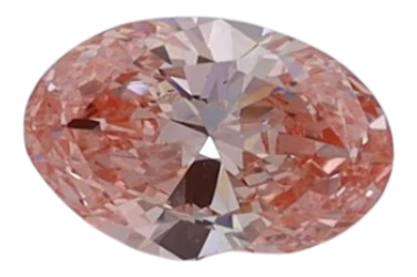 0.44 Carat Pink VS2 Oval Lab Diamond