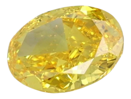 0.5 Carat Yellow VS2 Oval Lab Diamond