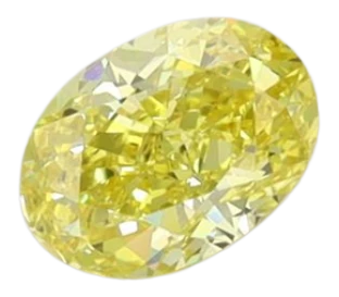 0.51 Carat Yellow VS2 Oval Lab Diamond