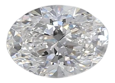 0.57 Carat D SI1 Oval Lab Diamond