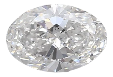 0.59 Carat D SI1 Oval Lab Diamond