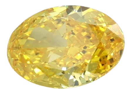 0.79 Carat Yellow VS1 Oval Lab Diamond