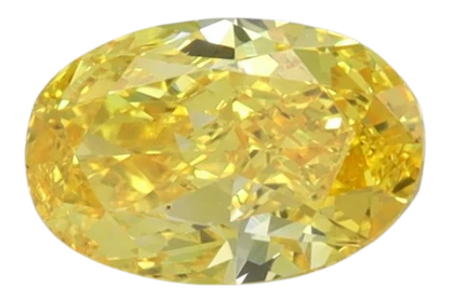 0.8 Carat Yellow VS1 Oval Lab Diamond