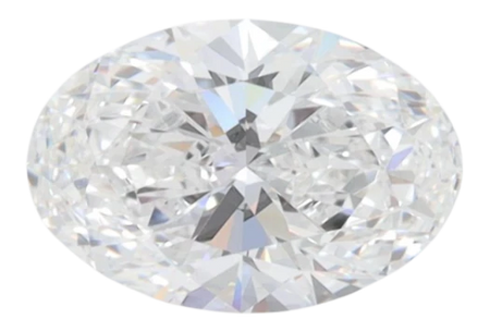 1.52 Carat D VVS1 Oval Lab Diamond