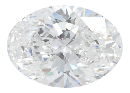 1.58 Carat D VVS2 Oval Lab Diamond