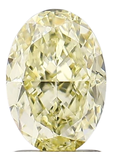2.07 Carat Yellow VVS2 Oval Lab Diamond