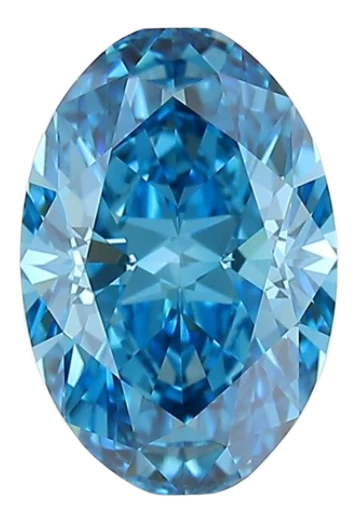 2.08 Carat Blue VVS2 Oval Lab Diamond