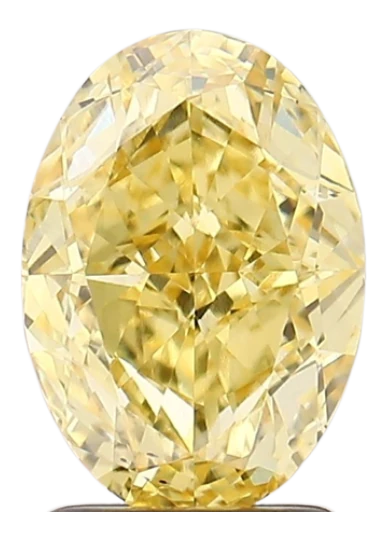 2.18 Carat Yellow VS2 Oval Lab Diamond
