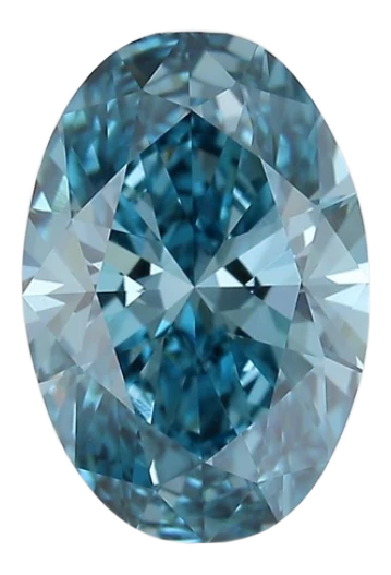 2.23 Carat Blue VVS2 Oval Lab Diamond